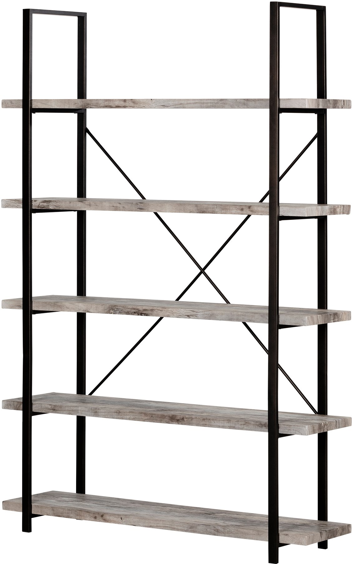 12470 Driftwood Gray 5-Shelf Shelving Unit - Gimetri-5