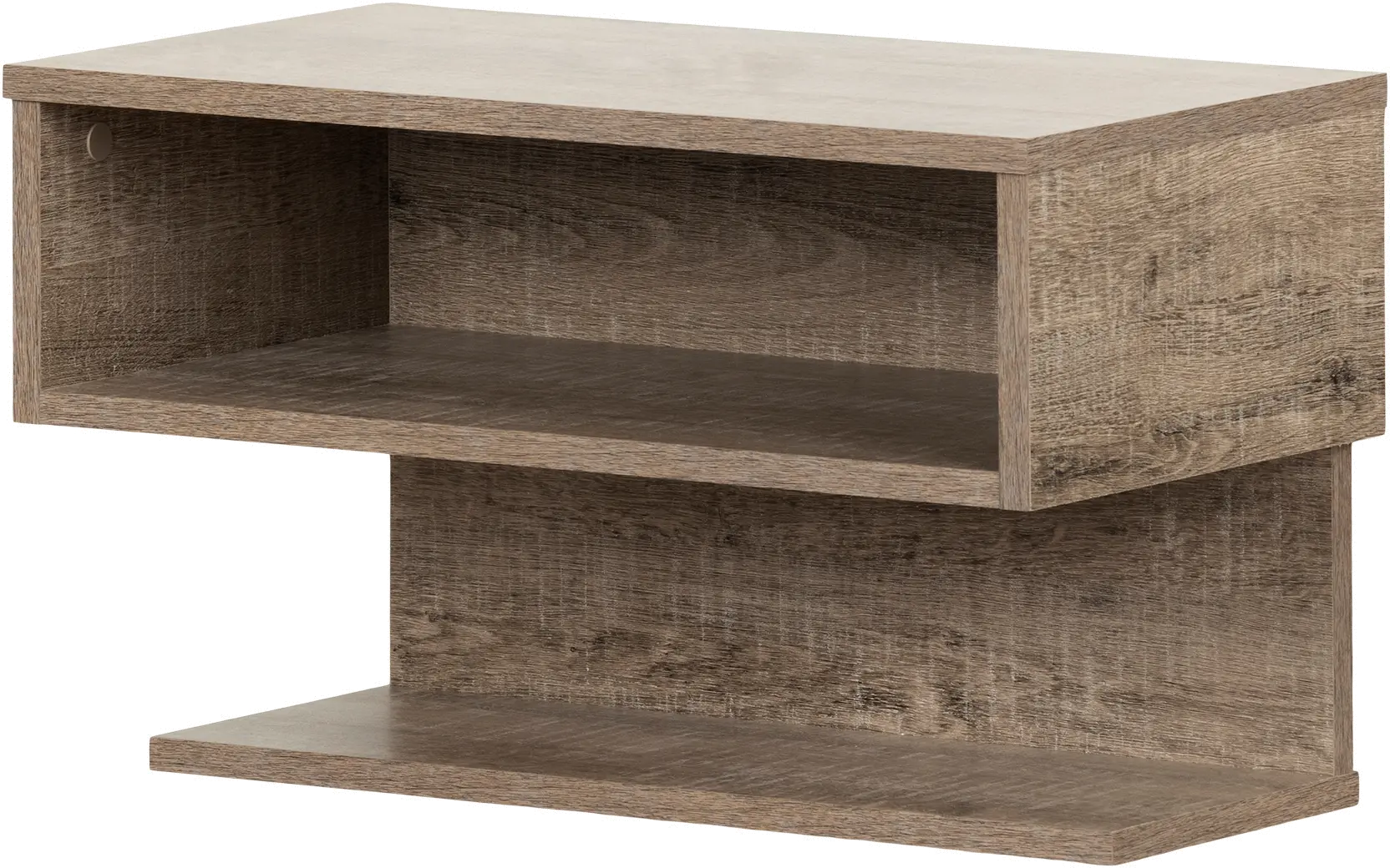 12504 Weathered Oak Floating Nightstand - Sazena-5