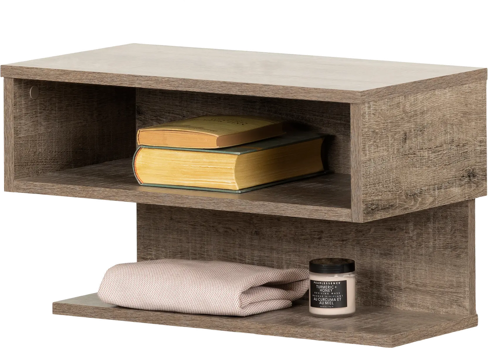 12504 Weathered Oak Floating Nightstand - Sazena-8