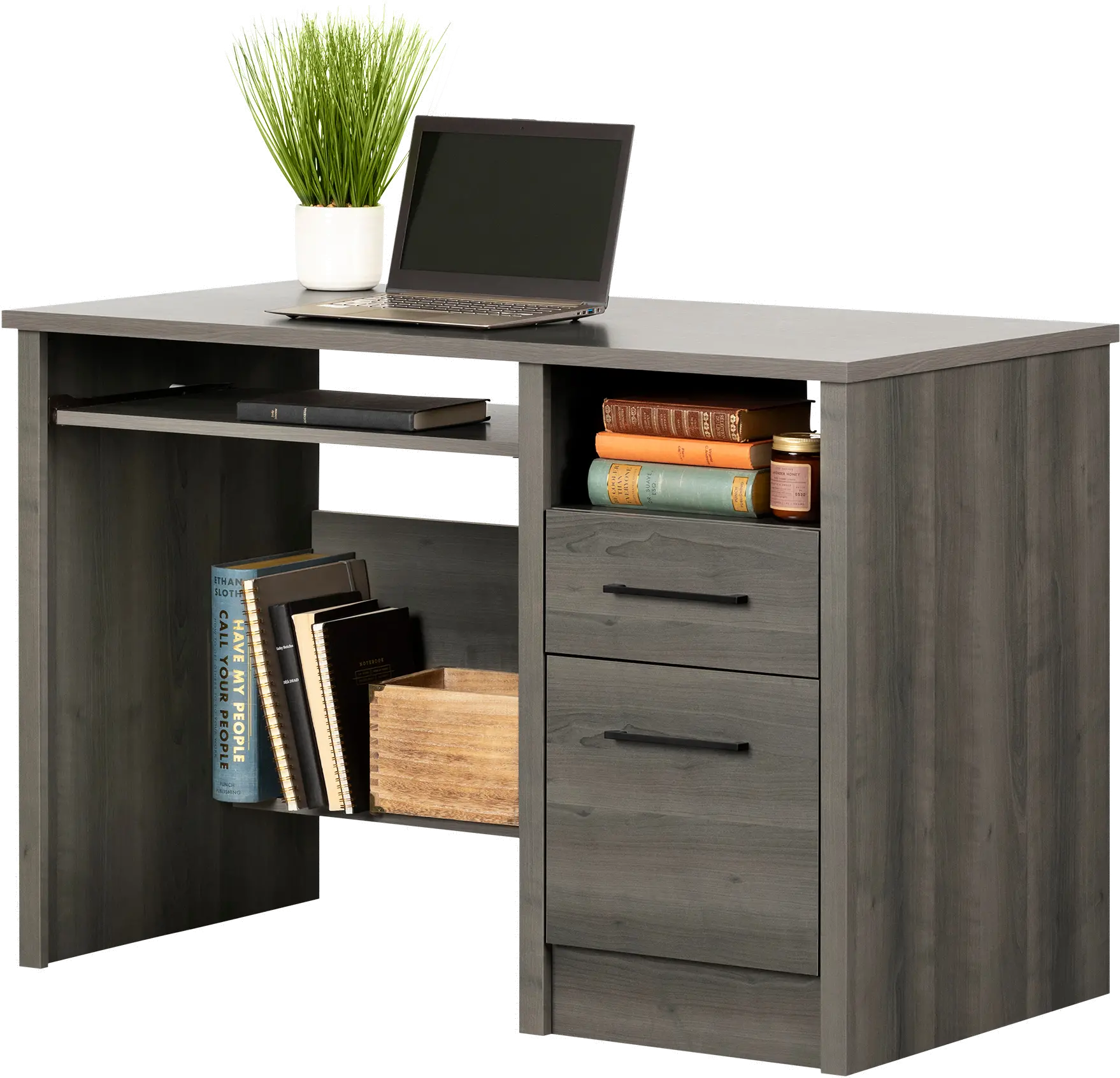12509 Gray Maple Desk - Gravity-4