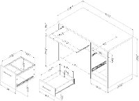 12509 Gray Maple Desk - Gravity-8