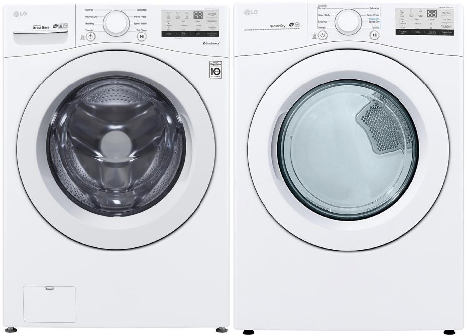 KIT LG White Gas Laundry Pair - 3400 Series-1