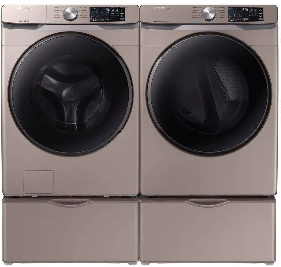 KIT Samsung Laundry Pair with Front Load Washer and Dryer - 6100CH Champagne-1