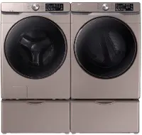KIT Samsung Laundry Pair with Front Load Washer and Dryer - 6100CH Champagne