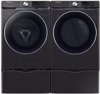 KIT Samsung High-Efficiency Laundry Pair - Black Stainless Steel Gas