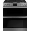 CGS750M2NS5 Cafe 30 Inch Double Oven Smart Gas Range with Convection - Platinum Glass/Stainless Steel