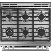 CGS750M2NS5 Cafe 30 Inch Double Oven Smart Gas Range with Convection - Platinum Glass/Stainless Steel-4