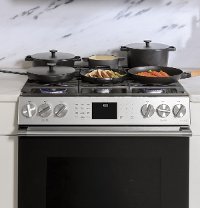 CGS750M2NS5 Cafe 30 Inch Double Oven Smart Gas Range with Convection - Platinum Glass/Stainless Steel-6