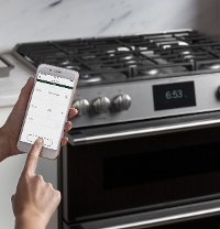 CGS750M2NS5 Cafe 30 Inch Double Oven Smart Gas Range with Convection - Platinum Glass/Stainless Steel-8