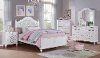 Traditional White 4 Piece Twin Bedroom Set - Aubree