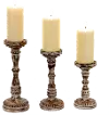 8 Inch Antique Bead Design Finial Pillar Holder