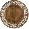 Brown Mango Wood Carved Charger