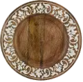 Brown Mango Wood Carved Charger