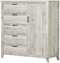 12549 Seaside Pine Door Chest with 5 Drawers - Lionel-2