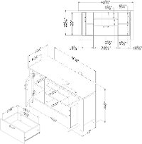 12553 Weathered Oak Corner TV Stand - Lionel-5