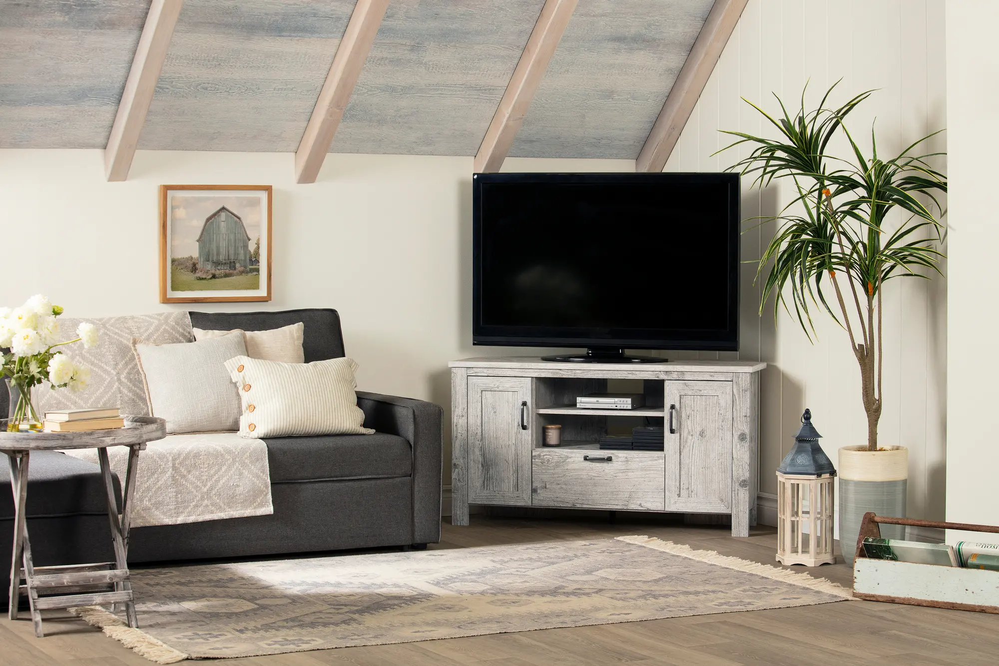 12554 Seaside Pine Corner TV Stand - Lionel-3