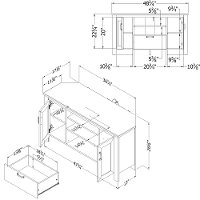 12554 Seaside Pine Corner TV Stand - Lionel-5