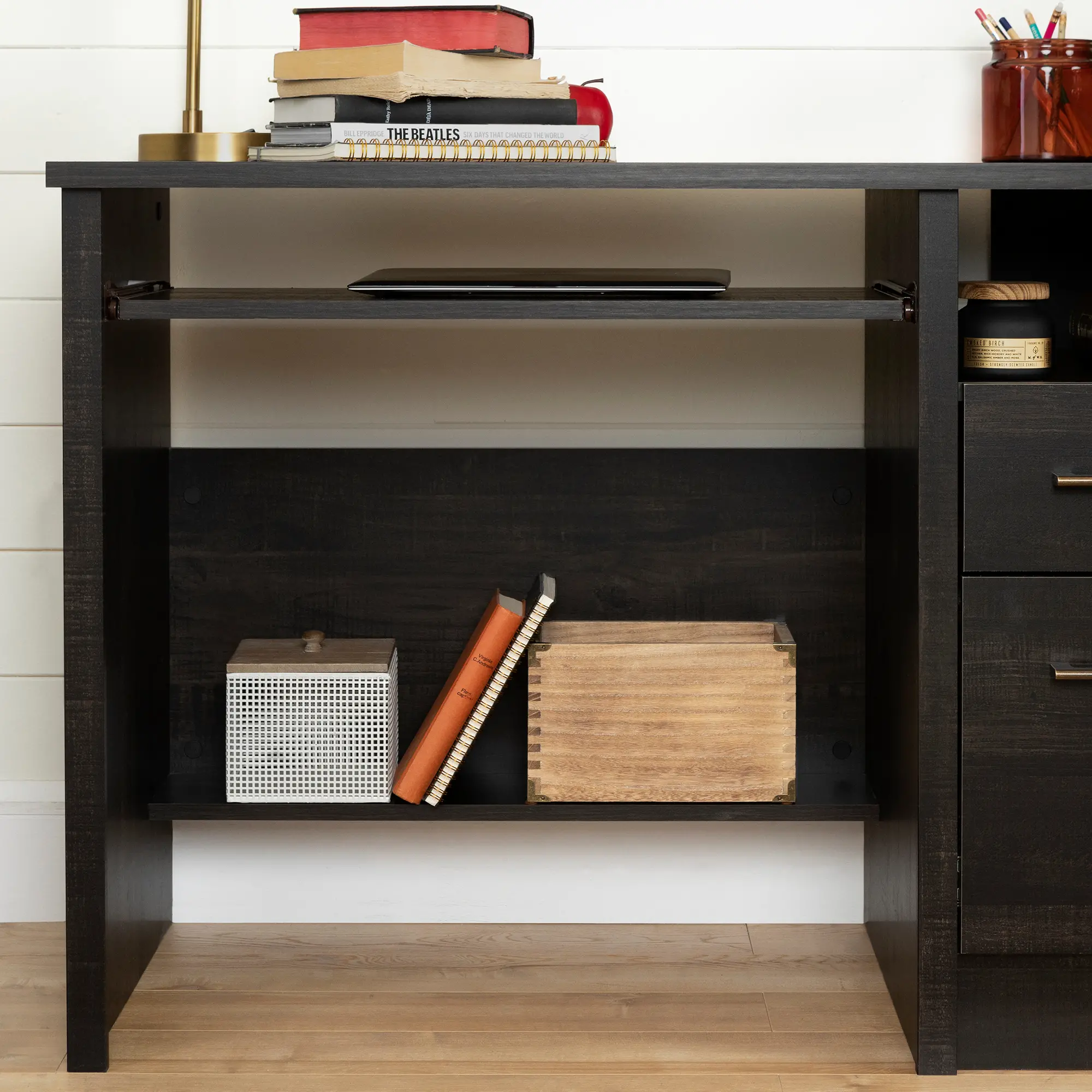 12555 Rubbed Black Desk - Gravity-2