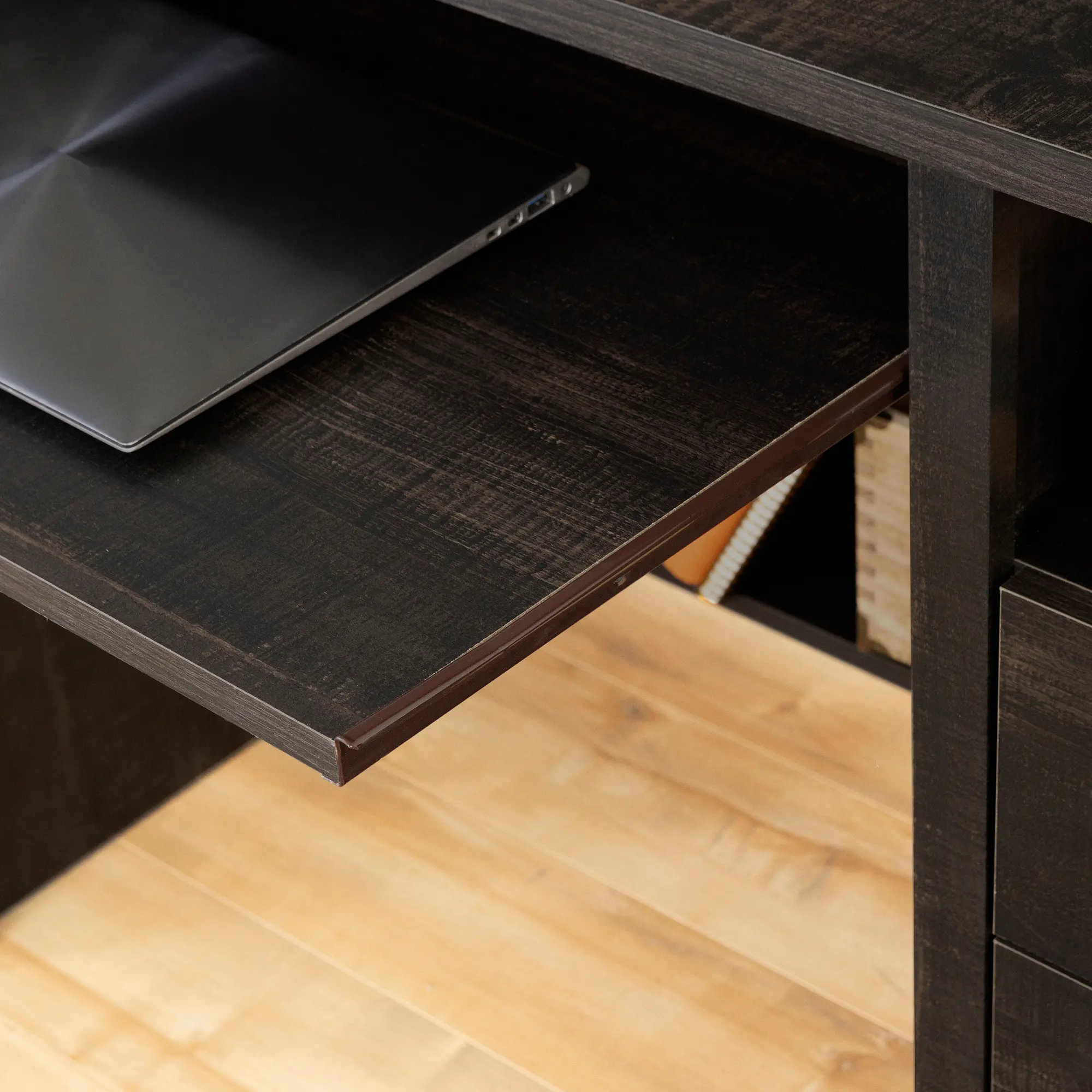 12555 Rubbed Black Desk - Gravity-3