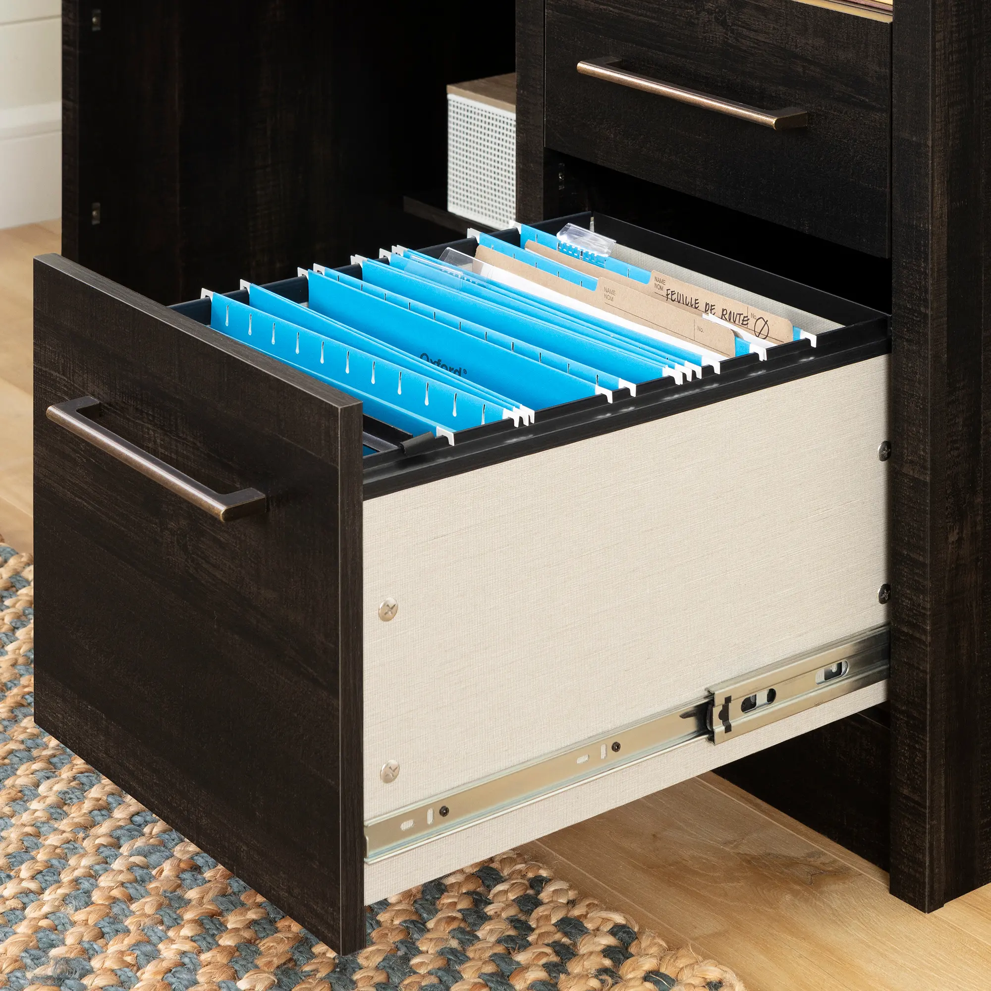 12555 Rubbed Black Desk - Gravity-4