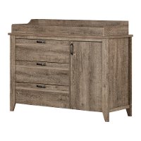 12596 Weathered Oak Changing Table with Drawers - Lionel-3