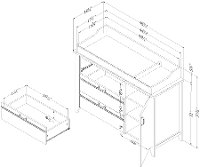 12597 Seaside Pine Changing Table with Drawers - Lionel-8
