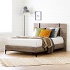 12638 Weathered Oak Full Platform Bed - Valet