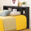 12645 Contemporary Gray Oak Full Bookcase Headboard - Spark