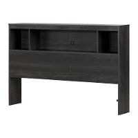 12645 Contemporary Gray Oak Full Bookcase Headboard - Spark-2