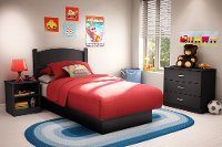12653 Contemporary Black 3-Drawer Chest - Libray-6