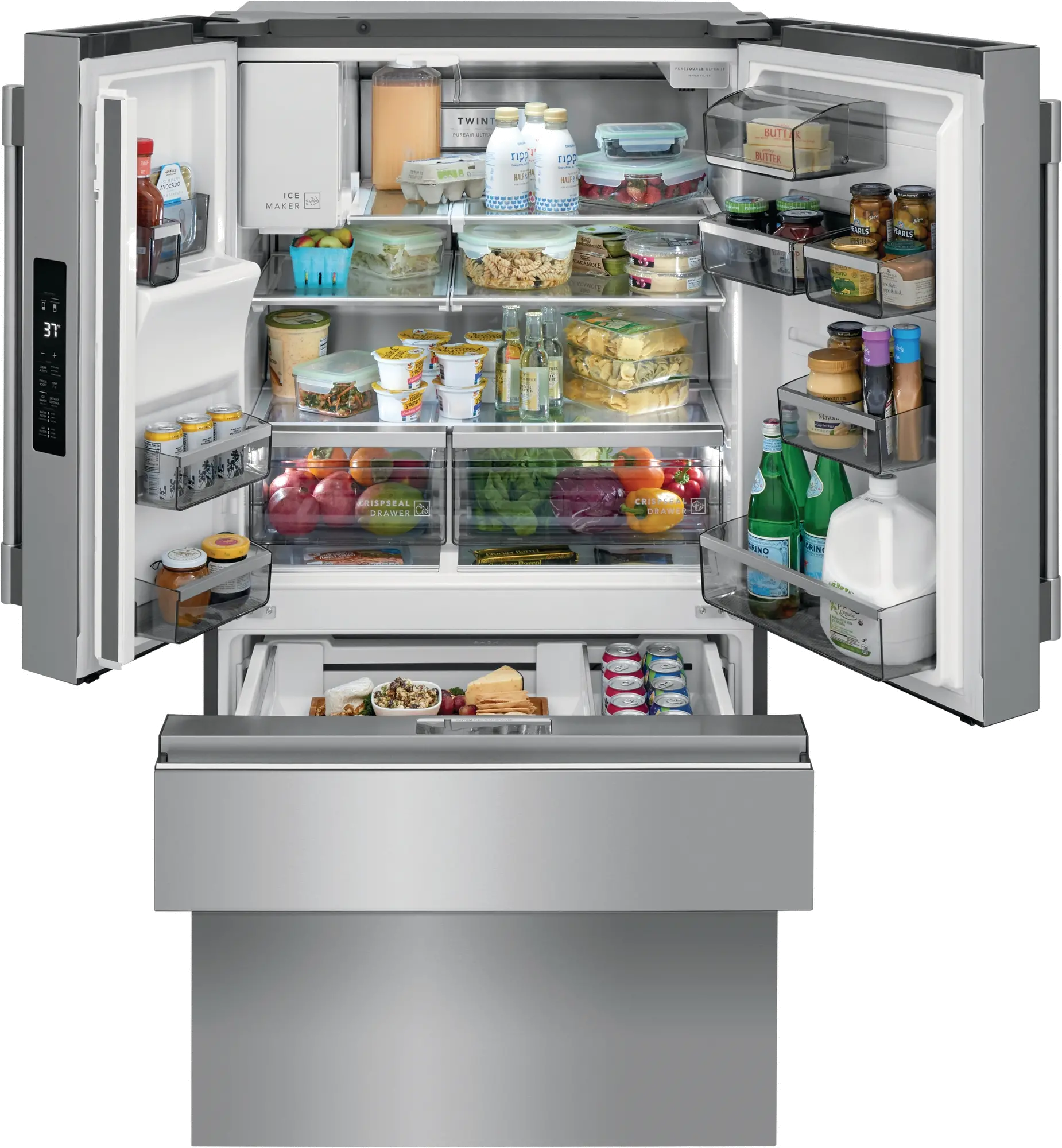 PRMC2285AF Frigidaire Professional 21.8 cu ft French Door Refrigerator - Counter Depth Stainless Steel-3
