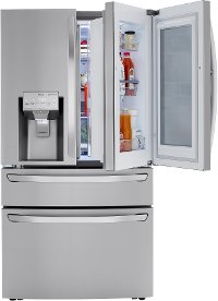 LRMVS3006S LG 36 Inch French Door in Door Smart Refrigerator with Craft Ice and InstaView- 29.5 cu. ft., Fingerprint Resistant Stainless Steel-2