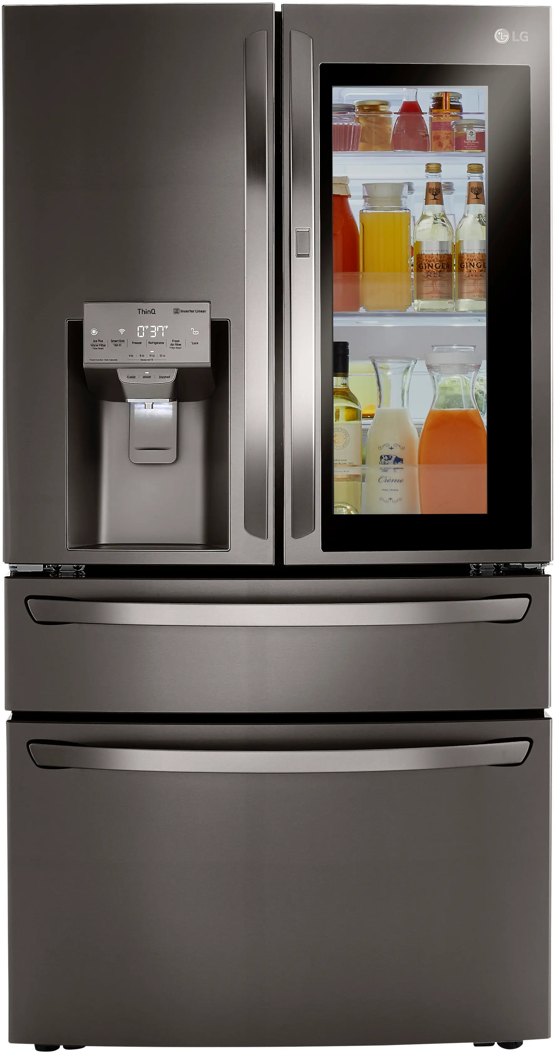 LRMVS3006D LG 29.5 cu ft French Door in Door Refrigerato - Black Stainless Steel-1