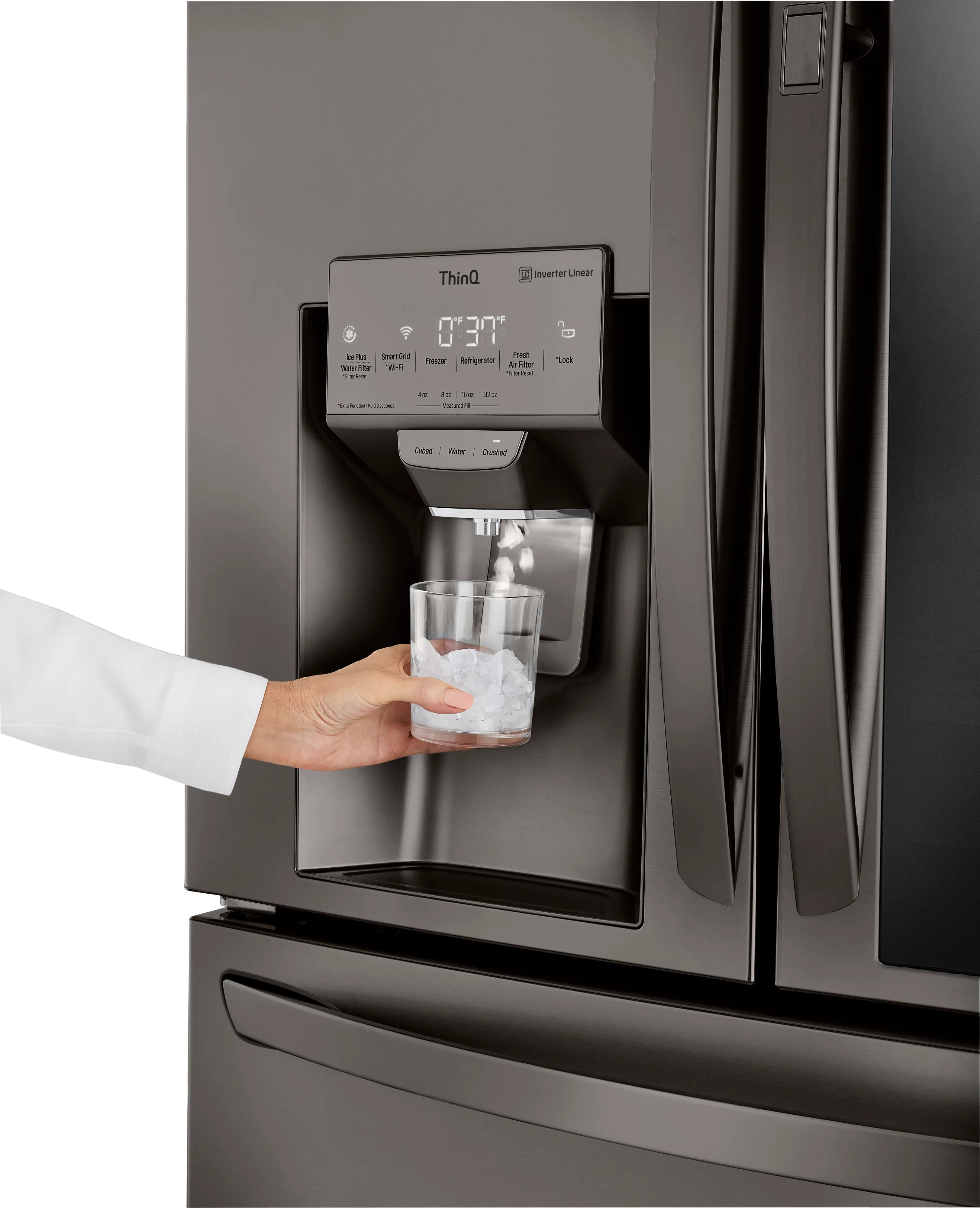 LRMVS3006D LG 29.5 cu ft French Door in Door Refrigerato - Black Stainless Steel-6