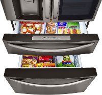 LRMVS3006D LG 36 Inch French Door in Door Smart Refrigerator with Craft Ice and InstaView- 29.5 cu. ft., Black Stainless Steel-5