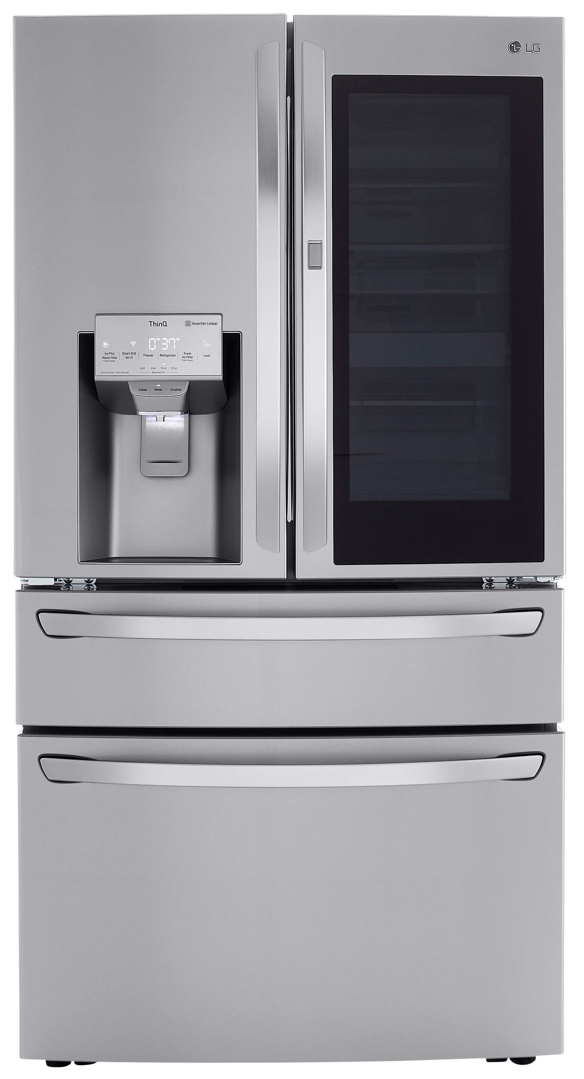 LRMVC2306S LG 22.5 cu ft French Door in Door Refrigerator with Craft Ice and InstaView - Stainless Steel-2