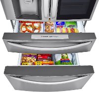 LRMVC2306S LG 36 Inch French Door in Door Smart Refrigerator with Craft Ice and InstaView - Counter Depth, 22.5 cu. ft., Stainless Steel-5