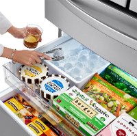 LRMVC2306S LG 36 Inch French Door in Door Smart Refrigerator with Craft Ice and InstaView - Counter Depth, 22.5 cu. ft., Stainless Steel-8