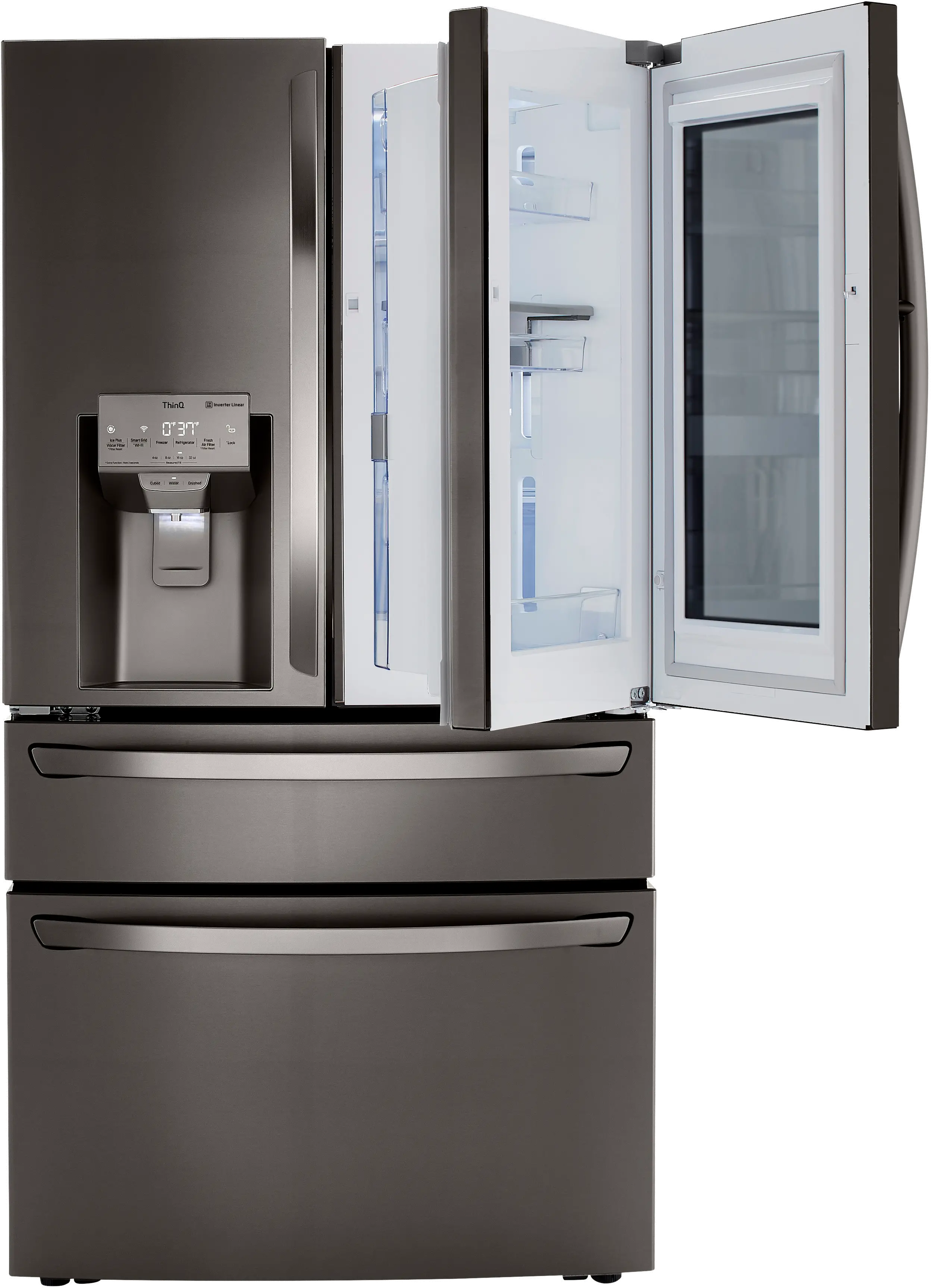 LRMVC2306D LG 22.5 cu ft French Door in Door Refrigerator - Counter Depth Black Stainless Steel-3