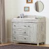 12672 Contemporary Seaside Pine Changing Table - Cotton Candy