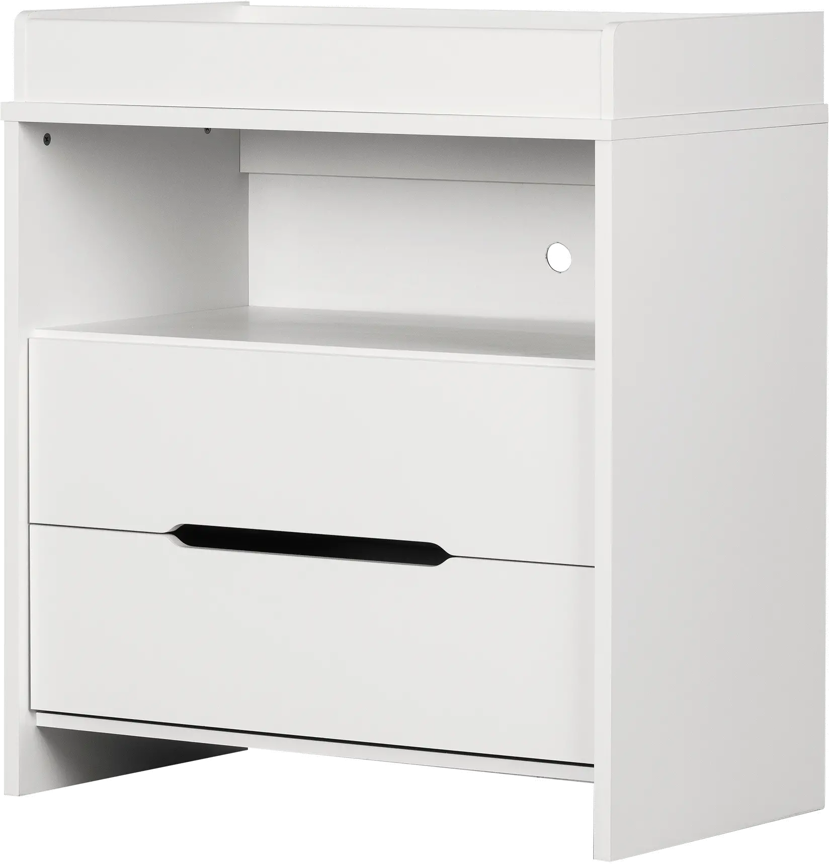 12675 Contemporary White 2-Drawer Changing Table - Cookie-2