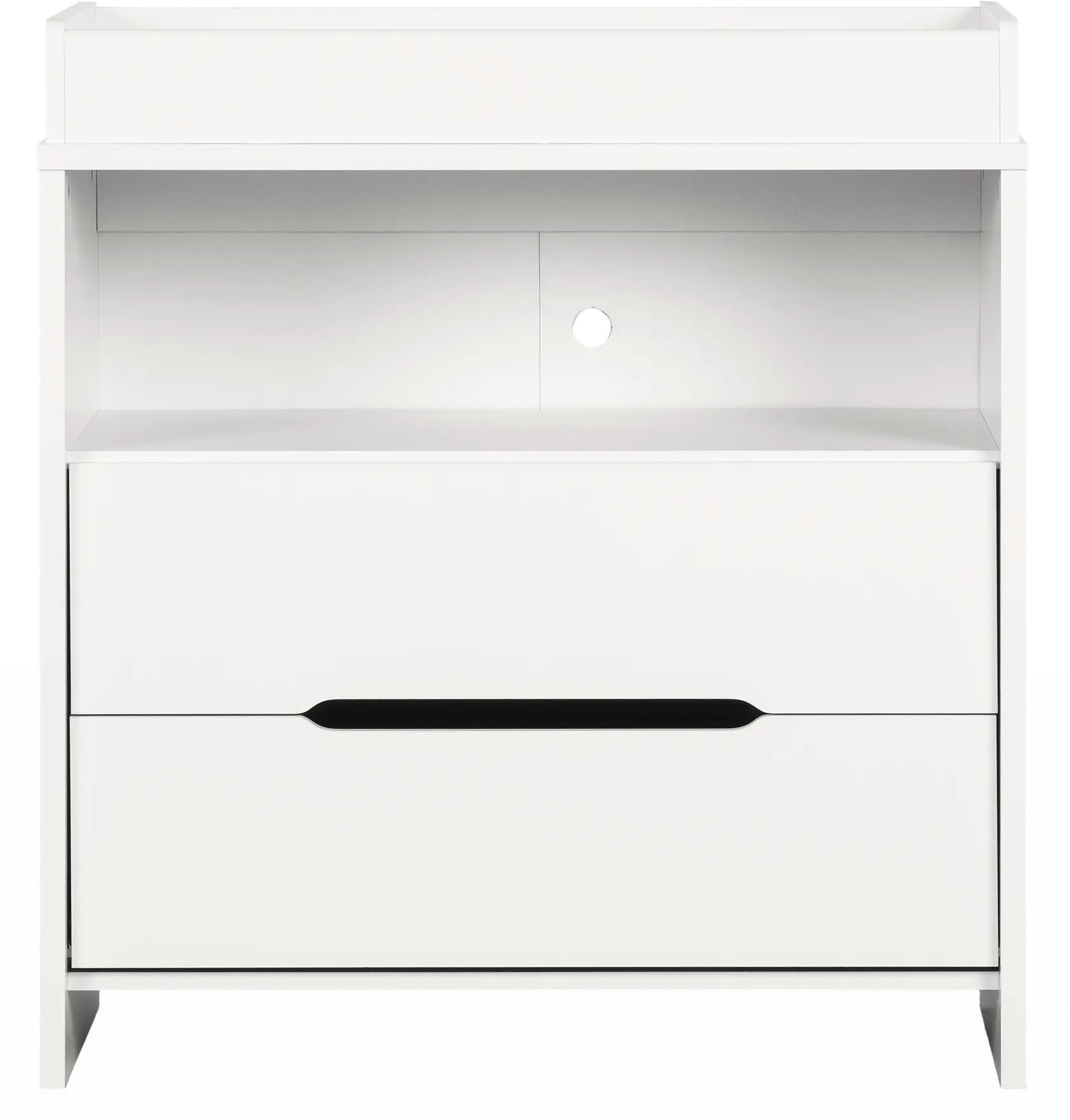 12675 Contemporary White 2-Drawer Changing Table - Cookie-6