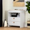 12677 Contemporary White 2-Drawer Changing Table - Balka