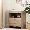 12678 Contemporary Rustic Oak 2-Drawer Changing Table - Balka