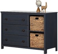 12684 Classic Blue 3 Drawer Dresser with Baskets - Cotton Candy-4