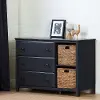 12684 Cotton Candy Blue 3 Drawer Dresser with Baskets - South Shore