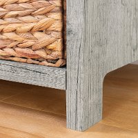 12687 Classic Seaside Pine 3 Drawer Dresser with Baskets - Cotton Candy-3