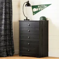 12690 Classic Dark Gray Oak Chest of Drawers - Zach