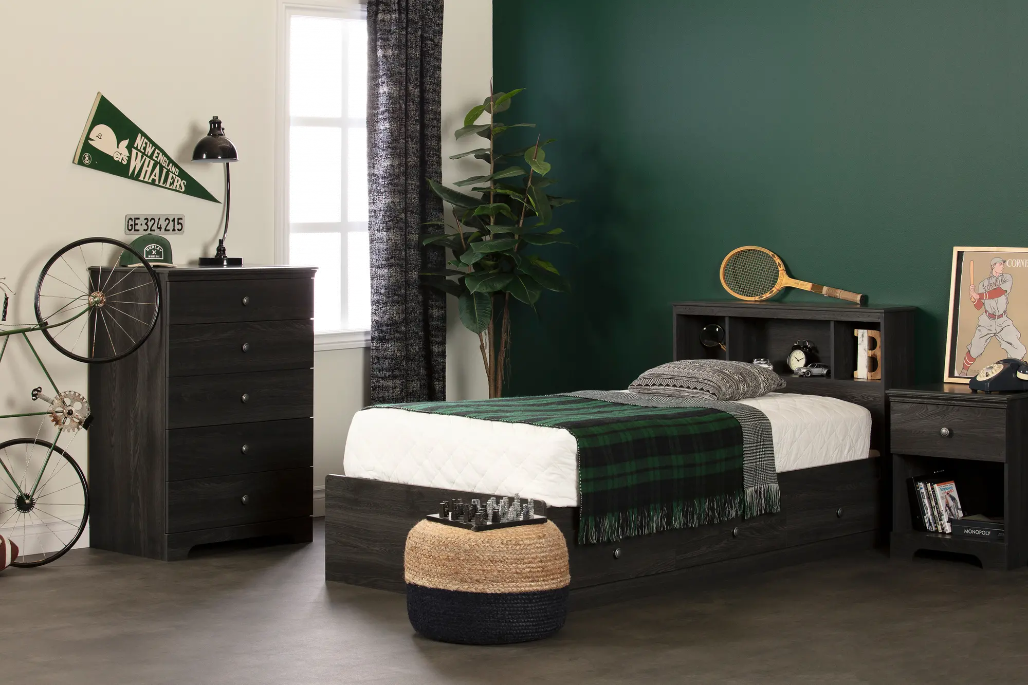 12690 Classic Dark Gray Oak Chest of Drawers - Zach-5
