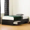 12692 Zach Classic Dark Gray Oak Twin Platform Bed - South Shore